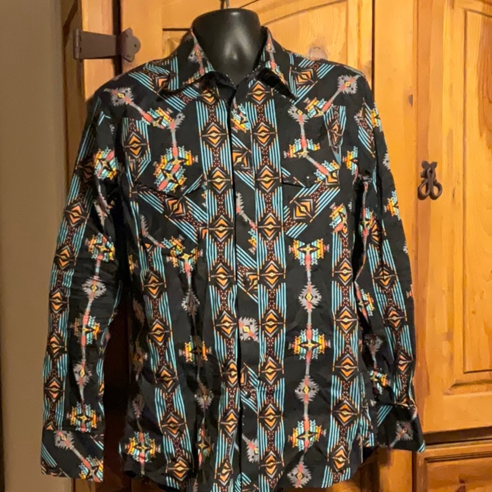 Men’s Rock & Roll Denim Long Sleeve Shirt